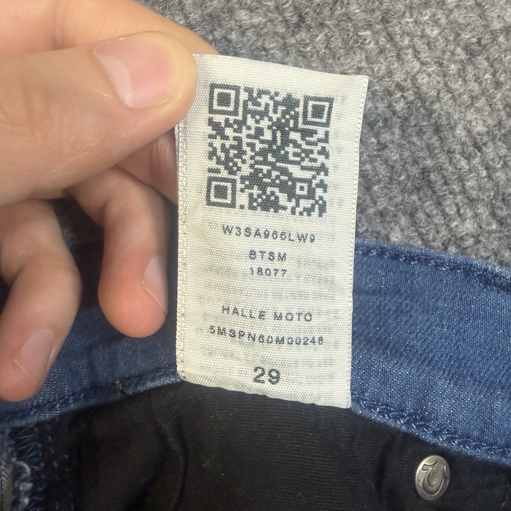 True Religion Jeans Women 29 Blue Halle Super Skinny Tie Dye Y2K USA Made - Picture 15 of 16
